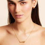 custom name necklace in gujarati
