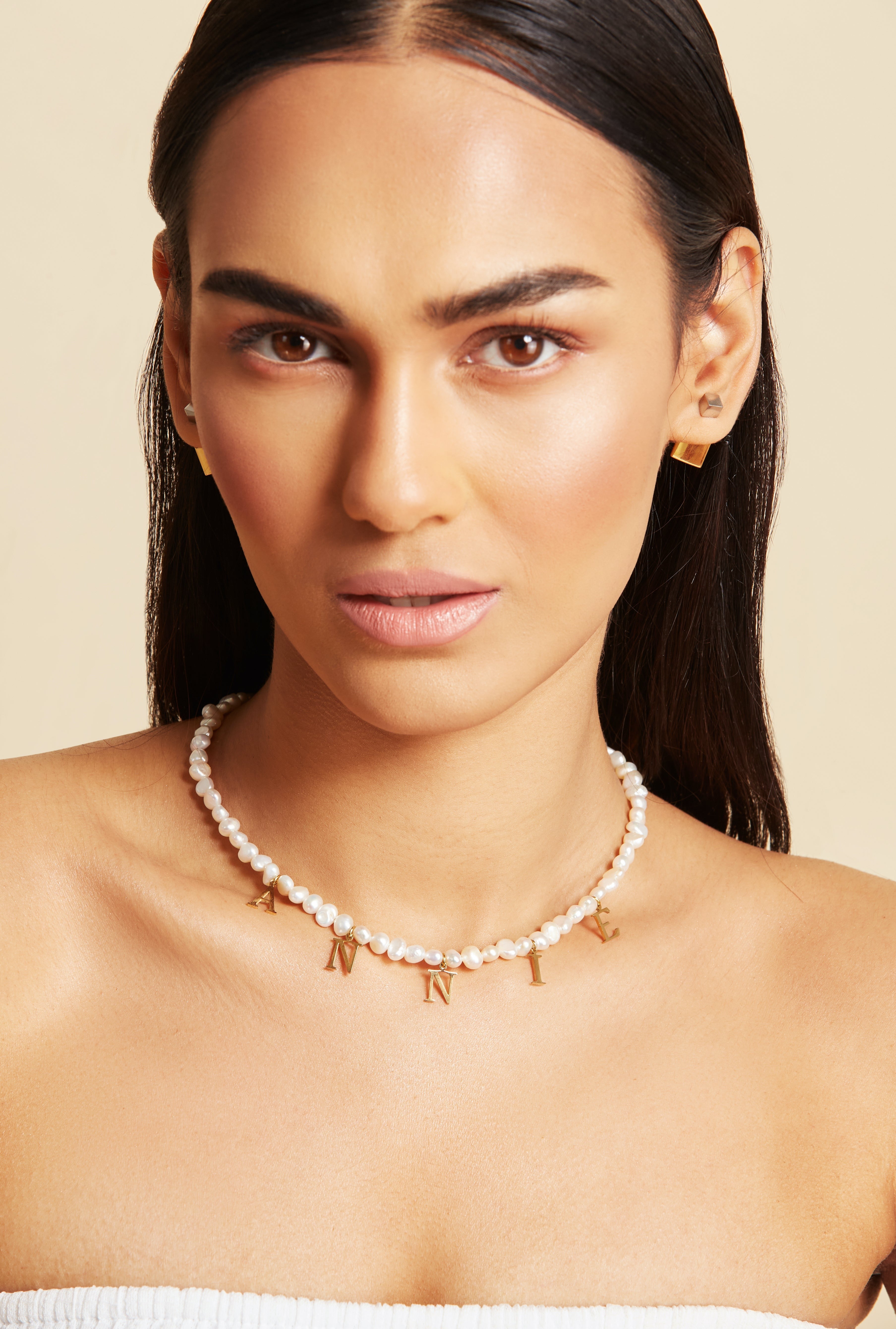 Pearl Initial Necklace | Stella & Haas