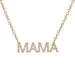 Personalised Capital Letters Crystals Name Necklace  rose gold