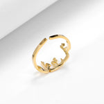 personalised arabic name ring gold