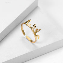 personalised arabic name ring gold