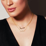 Hub Love in Arabic Necklace Gold