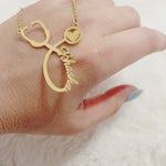 personalised name necklace for doctors medical professionals students 