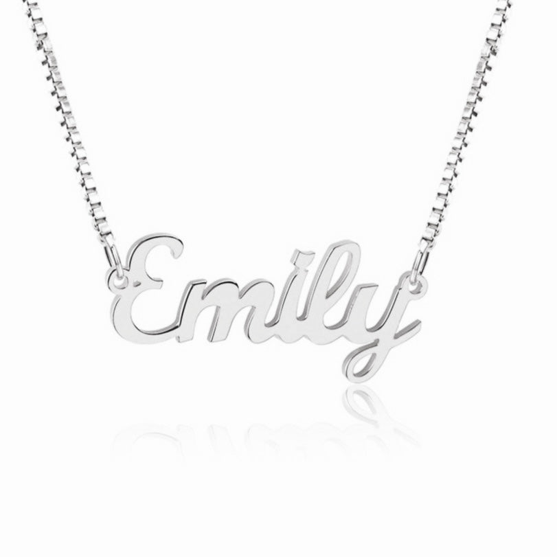 Personalised Name Necklace with Box Chain