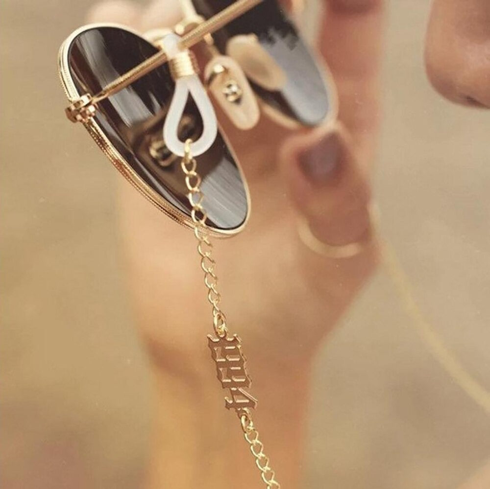 Personalised Name Eye Glasses Sunglasses spectacles chain