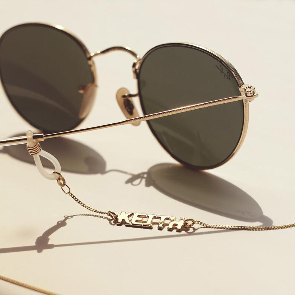 Personalised Name Eye Glasses Sunglasses spectacles chain