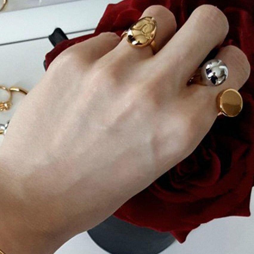 Gold Statement Cocktail Ring 