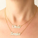Personalised Double Name Layered Necklace