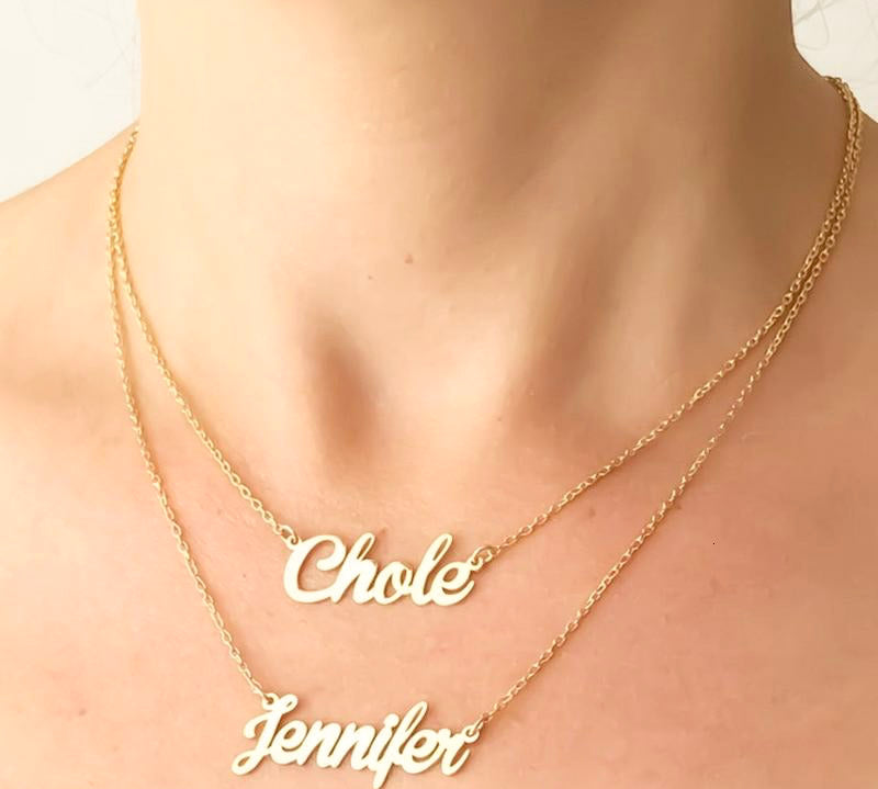 Personalised Double Name Layered Necklace