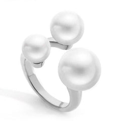 18K Gold Plated Pearl Cocktail Ring for Women