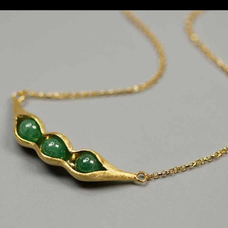 green aventurine gold necklace