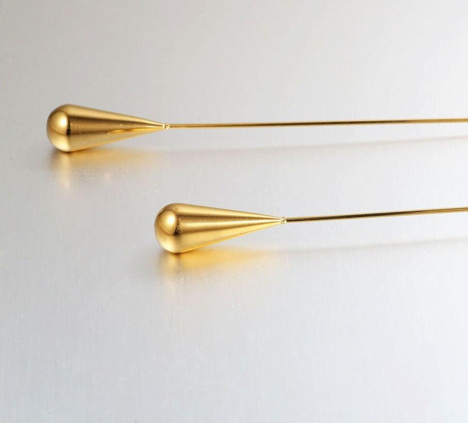 Extra Long Teardrop Dangle Earrings 