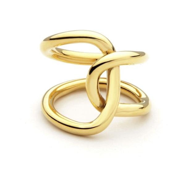 gold infinity statement ring
