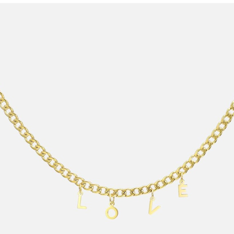 18K Gold Plated LOVE Choker Necklace