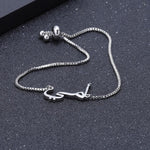Personalised Arabic Name Box Chain Bracelet Custom 