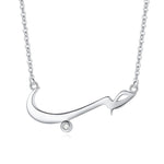 hub love in arabic necklace gold zirconia diamonds