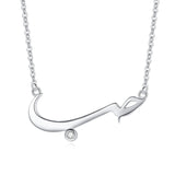 hub love in arabic necklace gold zirconia diamonds