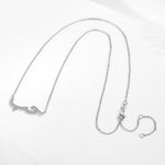 hub love arabic necklace silver diamonds cz cubic zirconia