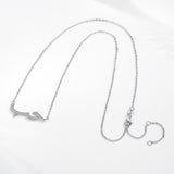 hub love arabic necklace silver diamonds cz cubic zirconia