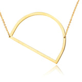 18ct Gold Plated Initial Letter Alphabet Pendant Choker Necklace 