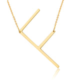18ct Gold Plated Initial Letter Alphabet Pendant Choker Necklace 