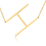18ct Gold Plated Initial Letter Alphabet Pendant Choker Necklace 