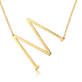 18ct Gold Plated Initial Letter Alphabet Pendant Choker Necklace 