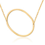 18ct Gold Plated Initial Letter Alphabet Pendant Choker Necklace 
