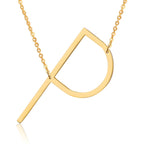 18ct Gold Plated Initial Letter Alphabet Pendant Choker Necklace 