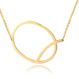 18ct Gold Plated Initial Letter Alphabet Pendant Choker Necklace 