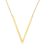 18ct Gold Plated Initial Letter Alphabet Pendant Choker Necklace 