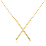 18ct Gold Plated Initial Letter Alphabet Pendant Choker Necklace 