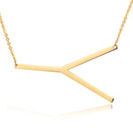 18ct Gold Plated Initial Letter Alphabet Pendant Choker Necklace 