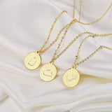 Gold Arabic Initial Letter Necklace - Arabic Alphabet Necklace