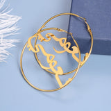 Personalised Arabic Name Hoop Earrings