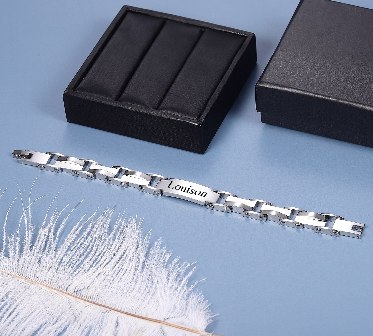 Personalised Silver Bracelet For Men