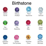 Arabic Initial Letter Necklace with Birthstone