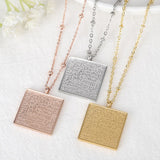 AYATUL KURSI Necklace Kufi Calligraphy Square 
