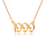 Personalised Birth Year Necklace UK rose gold