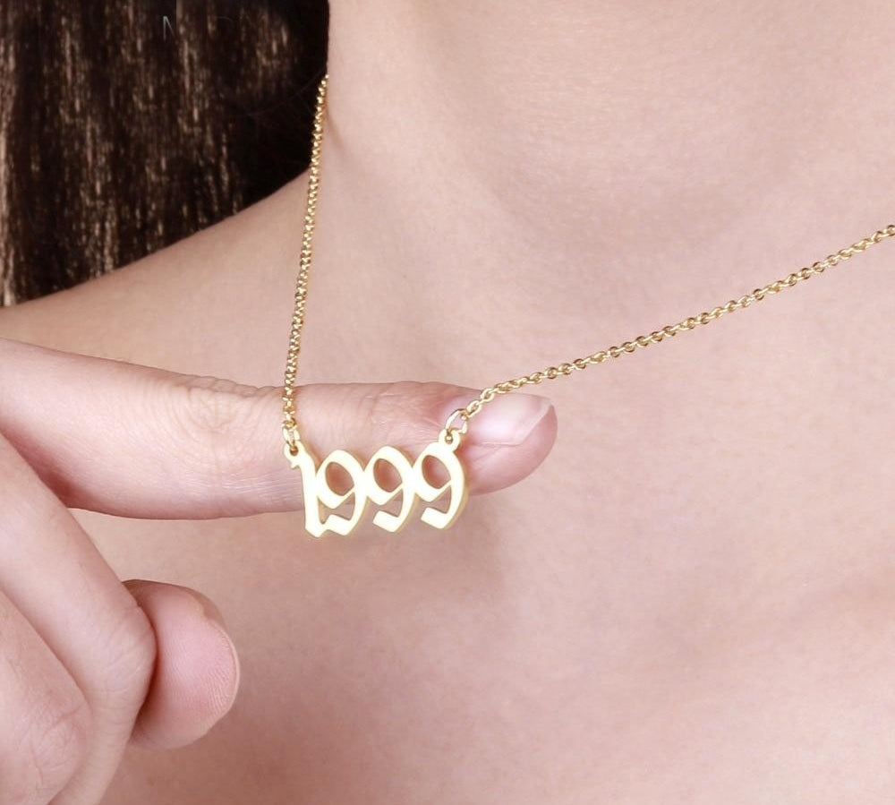 Personalised Birth Year Necklace UK