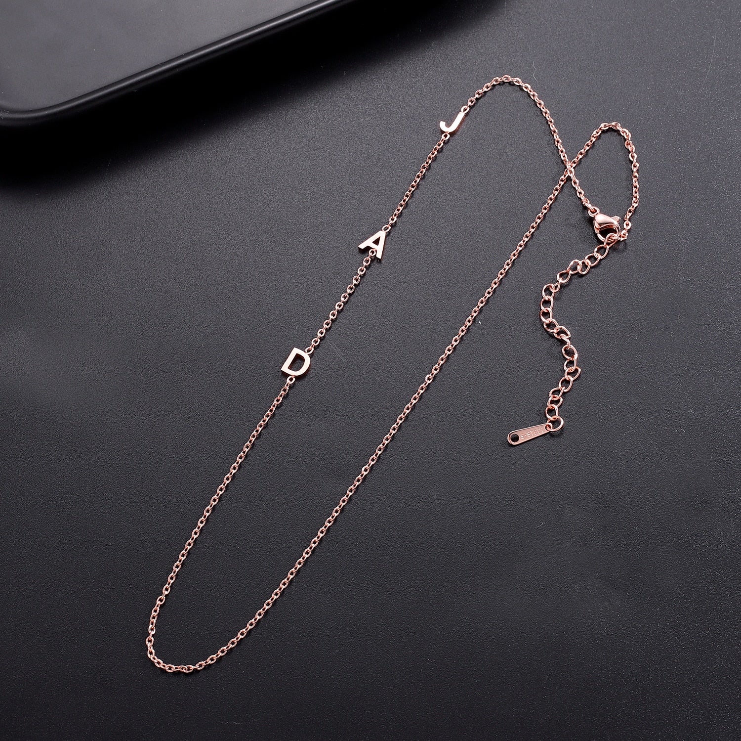 Personalised Sideways Initials Necklace Inspired by Meghan Markle