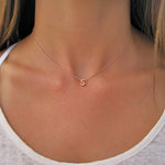 Initial Alphabet Letter Necklace - Gold Plated