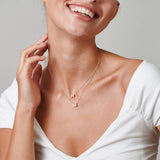 Initial Alphabet Letter Necklace - Gold Plated