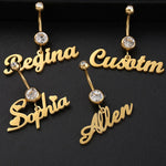 Personalised Belly Button Bar Piercing Custom Rings UK