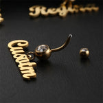 Personalised Belly Button Bar Piercing Custom Rings UK
