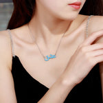 Personalised Arabic Enamel Name Necklace Custom 