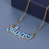 Personalised Colourful Enamel Name Necklace