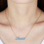 Personalised Colourful Enamel Name Necklace